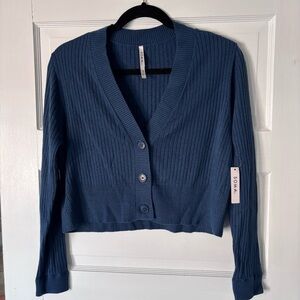 NWT Soma Cropped Ribbed Cardigan